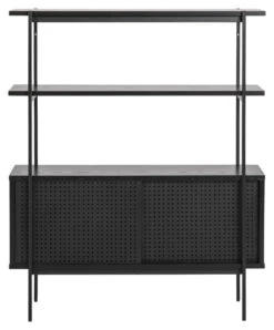 Angus Reol M. Skap, H113,8, Sort Melamin -UNOLIVING Butikk angus reol h1138 melamin sort ask reol AC03268 9 c94d