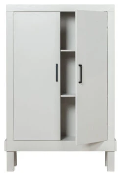 Bonk Hylle M. Dører - Pine Mist -UNOLIVING Butikk basiclabel bonk reol m laager pine mist EE03066 4 4fee