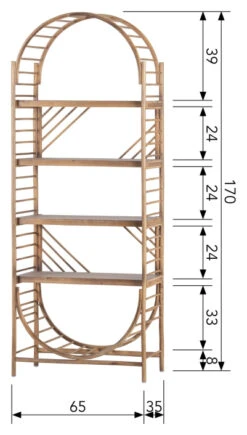OriËnt Åpent Skap - Bambus -UNOLIVING Butikk basiclabel ori nt bent skab bambus EE03084 8 3339