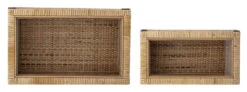 Bloomingville Esker - Rattan/Glass 9 Bloomingville Esker - Rattan/Glass -UNOLIVING Butikk bloomingville aesker rattanglas opbevaringskasser BL01474 4 c48e