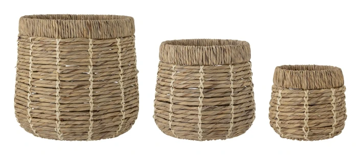 Bloomingville Bina Kurvsett á 3 - Natur 1 Bloomingville Bina Kurvsett á 3 - Natur