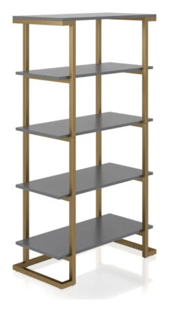 Camila Hylle M. 5 Hyller - Grafittgrå -UNOLIVING Butikk camila reol m 5 hylder grafitgraa reol NT01318 3 61d2