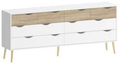 Delta Dobbelt Kommode - Hvit