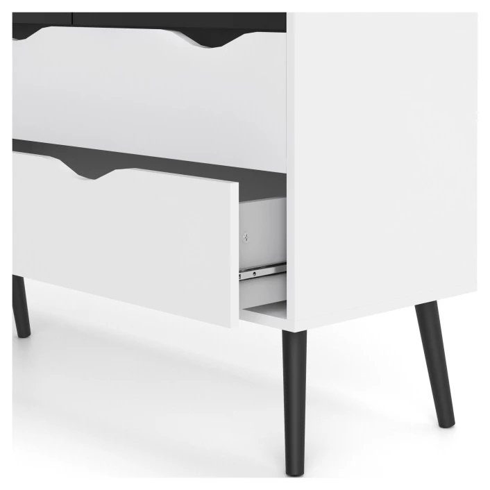 Delta Dobbelt Kommode - Svart