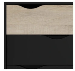 Delta Kommode 4 Skuffer - Eikelook/Matt Sort -UNOLIVING Butikk delta kommode 4 skuffer egelookmat sort kommoder TV05194 7 596d