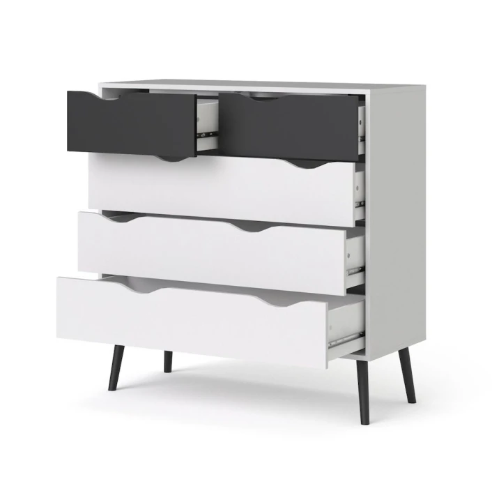 Delta Kommode M/5 Skuffer - Svart - Bilde 6