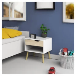 Delta Nattbord - Hvit 13 Delta Nattbord - Hvit -UNOLIVING Butikk delta sengebord hvid sengeborde TV04581 6 06ae