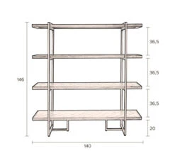 Dutchbone - Class Reol M/stålramme - Acacia Finer -UNOLIVING Butikk dutchbone class reol mstaalramme acacia finer reoler DB00272 9 cc2b