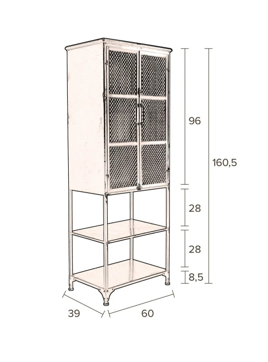 Dutchbone - Denver Kabinet High - Gråsvart - Bilde 16