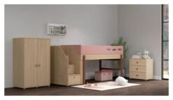 FLEXA - Popsicle Tøyskap Cherry 138x88cm -UNOLIVING Butikk flexa popsicle klaedeskab cherry 138x88cm klaedeskab FL00643 2 a0ea