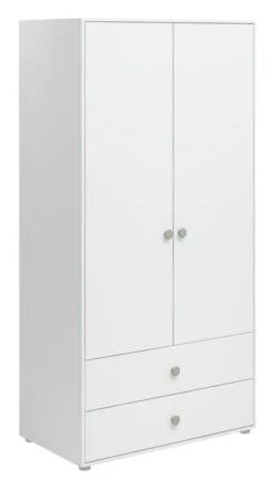 Roomie Garderobeskap M. 2 Dører - Grønn/Hvit -UNOLIVING Butikk flexa roomie garderobeskab m 2 laager groenhvid FL01234 3 2190