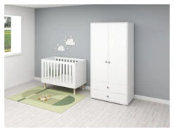 Roomie Garderobeskap M. 2 Dører - Grønn/Hvit -UNOLIVING Butikk flexa roomie garderobeskab m 2 laager groenhvid FL01234 7 1df2