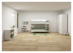 Roomie Garderobeskap M. 3 Dører - Hvit/Eik -UNOLIVING Butikk flexa roomie garderobeskab m 3 laager hvideg FL01243 2 2ecf