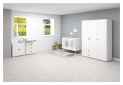 Roomie Garderobeskap M. 3 Dører - Hvit/Gul 6 Roomie Garderobeskap M. 3 Dører - Hvit/Gul -UNOLIVING Butikk flexa roomie garderobeskab m 3 laager hvidgul FL01241 2 b156