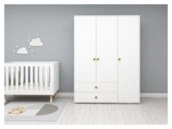 Roomie Garderobeskap M. 3 Dører - Hvit/Gul 8 Roomie Garderobeskap M. 3 Dører - Hvit/Gul -UNOLIVING Butikk flexa roomie garderobeskab m 3 laager hvidgul FL01241 4 bd85