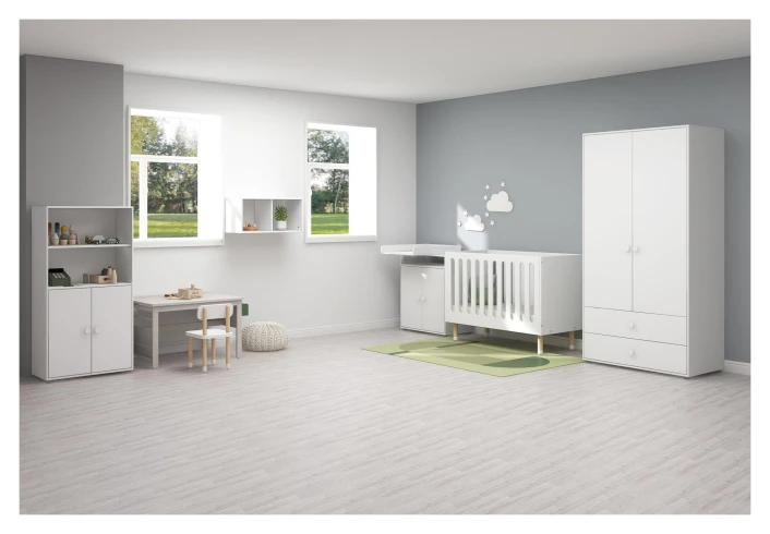 Roomie Midi-reol M. 2 Dører - Hvit 2 Roomie Midi-reol M. 2 Dører - Hvit - Bilde 2