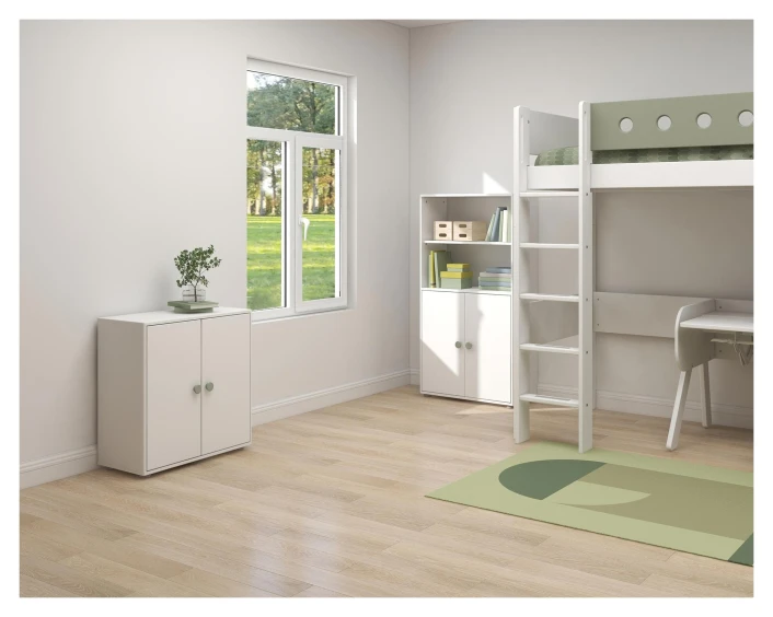 Roomie Mini-reol - Grønn/Hvit 2 Roomie Mini-reol - Grønn/Hvit - Bilde 2