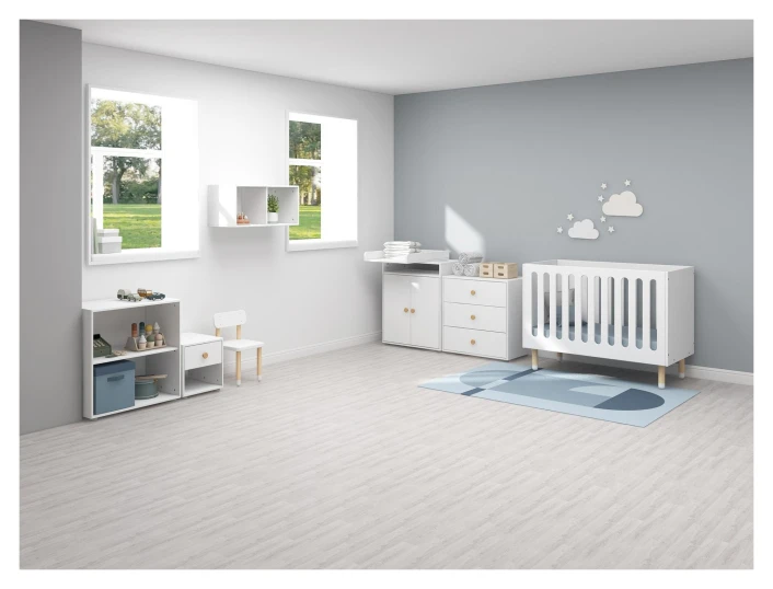 Roomie Stellebord M. 2 Dører - Hvit/Eik - Bilde 2