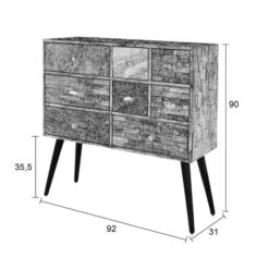 Homii - Dresser M. 8 Skuffer - Brun -UNOLIVING Butikk homii san kommode brun kommoder ZU01021 10 445d