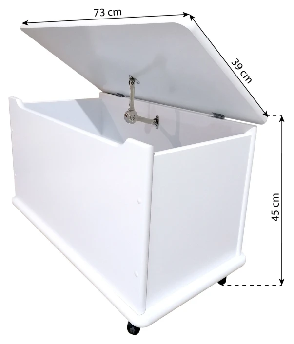 Hoppekids - Leketøyskiste Hvit 2 Hoppekids - Leketøyskiste Hvit - Bilde 2