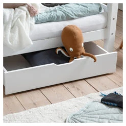 Hoppekids - Skuffesett På Hjul 2 Stk. - Hvit -UNOLIVING Butikk hoppekids skuffesaet paa hjul 2 stk sengeskuffe HK00092 3 4cbc