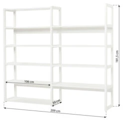 Hoppekids Storey Reol - 2 Seksjoner M. 8 Hyller - 100 Cm 14 Hoppekids Storey Reol - 2 Seksjoner M. 8 Hyller - 100 Cm -UNOLIVING Butikk hoppekids storey reol 2 sektioner m 8 hylder 100 cm reol HK00599 5 19a7