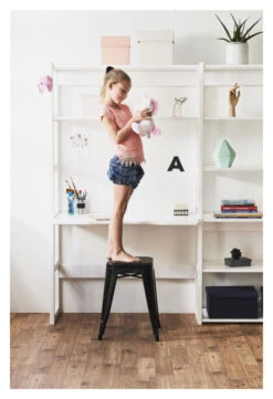 Hoppekids Storey Reol - 3 Seksjoner M/12 Hyller Og Skriveplate -UNOLIVING Butikk hoppekids storey reol 3 sektioner m12 hylder og skriveplade reolsystemer HK0060 ad50