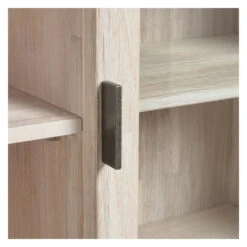 Kave Home Alen Bokreol - Hvitpigmentert Akasiefinér, H166 -UNOLIVING Butikk kave home alen bogreol hvidpigmenteret acaciefiner h166 bogreoler LA01842 7 d8f5