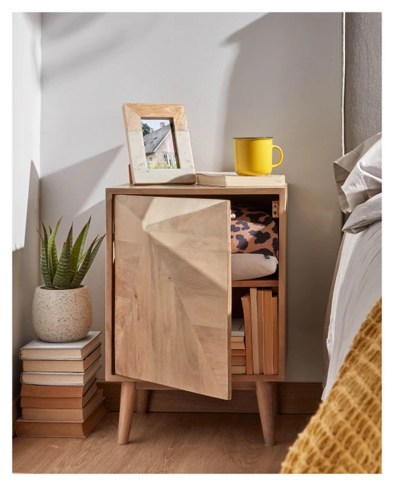 Kave Home - Sanvy Nattbord M. Dør - Natur 8 Kave Home - Sanvy Nattbord M. Dør - Natur - Bilde 8