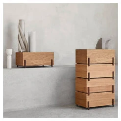 Kristina Dam Studio Stack Oppbevaringsboks, Eik -UNOLIVING Butikk kristina dam studio stack opbevaringsboks eg kasse KD00032 4 a385