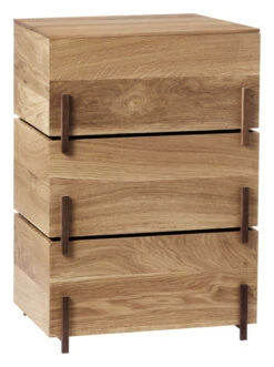 Front 27 Kristina Dam Studio Stack Oppbevaringsboks, Set M, 3, Eik