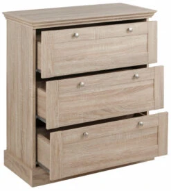 Birk Kommode M/3 Skuffer - Natur -UNOLIVING Butikk loft24 birk kommode m3 skuffer natur kommoder NT00733 4 27db