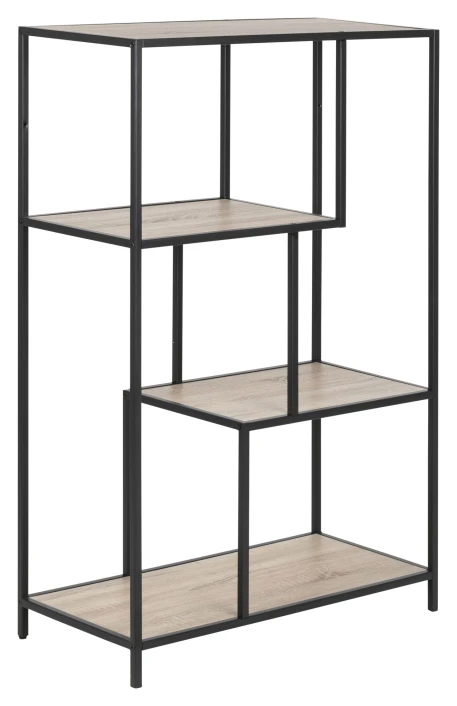 Seaford Bokhylle M. 2 Asymmetriske Hyller, Sort