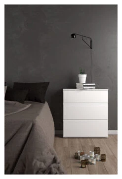 Nova Kommode - Hvit - 83,7x76,8 -UNOLIVING Butikk nova kommode hvid m3 skuffer kommoder TV04520 5 76a5