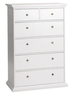 Paris Kommode - 139,7x96,2 -UNOLIVING Butikk paris kommode hvid m6 skuffer kommoder TV00335 4 39e6