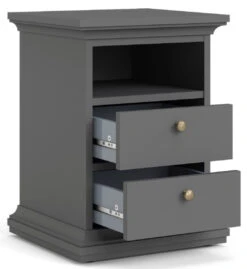 Paris Sengebord - Mat Grå -UNOLIVING Butikk paris sengebord mat graa sengeborde TV05114 4 72df