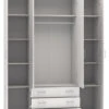 Space Garderobeskap - Hvit Høyglans M/4 Dører