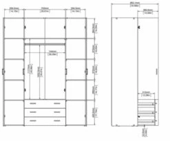 Space Garderobeskap - Hvit M/4 Dører -UNOLIVING Butikk space garderobeskab hvid m4 laager garderobeskabe TV04561 6 5b32