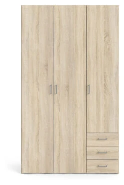 Space Garderobeskap - Lys Tre M/skuffer -UNOLIVING Butikk space garderobeskab lys trae mskuffer garderobeskabe TV04559 1 6fa0