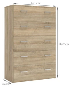 Space Kommode - Lys Tre -UNOLIVING Butikk space kommode lys trae kommoder TV04551 5 73e3