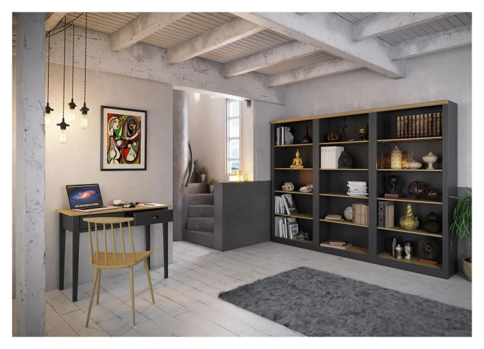 Nola Bokreol Med 4 Hyller, Sort 2 Nola Bokreol Med 4 Hyller, Sort - Bilde 2