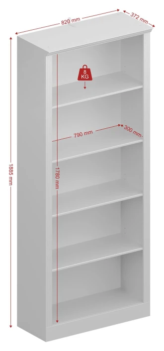 Nola Bokreol Med 4 Hyller, Sort 7 Nola Bokreol Med 4 Hyller, Sort - Bilde 7