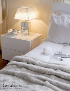 Temahome - Aurora Nattbord - Hvit -UNOLIVING Butikk temahome aurora sengebord hvid sengeborde TE00224 3 45b2