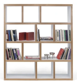 Temahome - Berlin Reol - Hvit - 159x150 -UNOLIVING Butikk temahome berlin reol hvid 150x159 reoler TE00147 3 f190