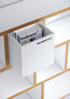 Temahome - Berlin Reol - Hvit - 198x150 -UNOLIVING Butikk temahome berlin reol hvid 150x198 reoler TE00146 4 0456