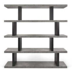 Step  Reol - Grå -UNOLIVING Butikk temahome step reol graa reoler TE00362 2 b035