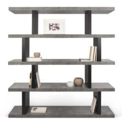 Step  Reol - Grå -UNOLIVING Butikk temahome step reol graa reoler TE00362 3 e8cc