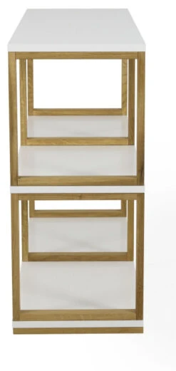 TENZO - Art Reol 2x2, Hvit, Eik -UNOLIVING Butikk tenzo art reol 2x2 hvid eg reoler TZ00229 4 c9ad