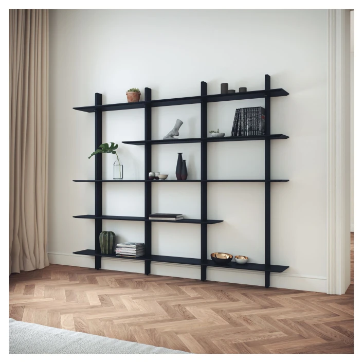 TENZO - Bridge Reolsystem 4/5 190X224, Svart - Bilde 2