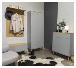 TENZO - Dot Garderobeskap, Eik, Grå -UNOLIVING Butikk tenzo dot garderobeskab eg graa garderobeskab TZ00333 2 bdc6